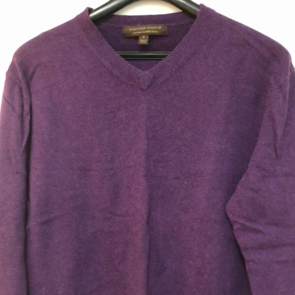 SEBASTIAN COOPER COTTON CASHMERE BLEND SWEATER - Picture 2 of 6